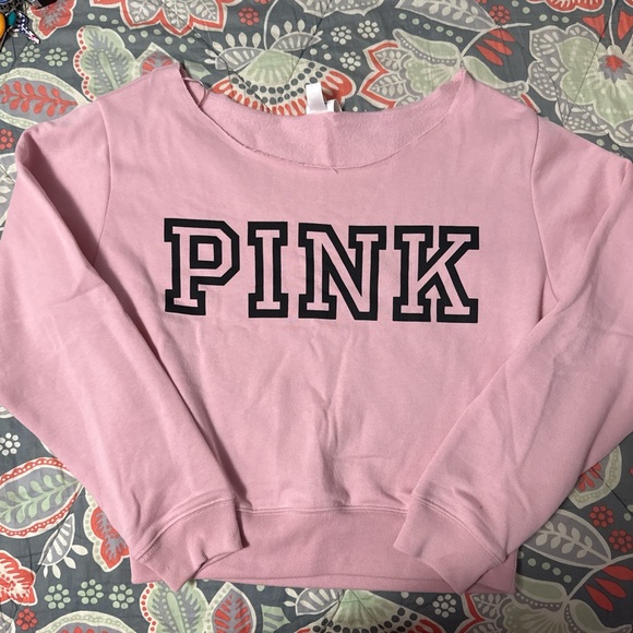 PINK Victoria's Secret Tops - PINK Victoria's Secret Light Pink Sweatshirt
